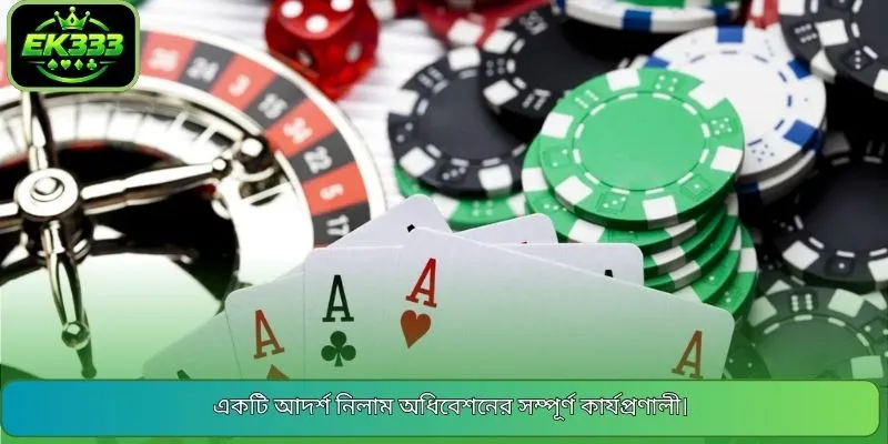 একটি আদর্শ নিলাম অধিবেশনের সম্পূর্ণ কার্যপ্রণালী।