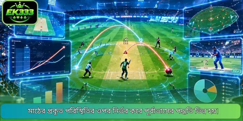 মাঠের প্রকৃত পরিস্থিতির ওপর নির্ভর করে পূর্বাভাসের পদ্ধতি ভিন্ন হয়।